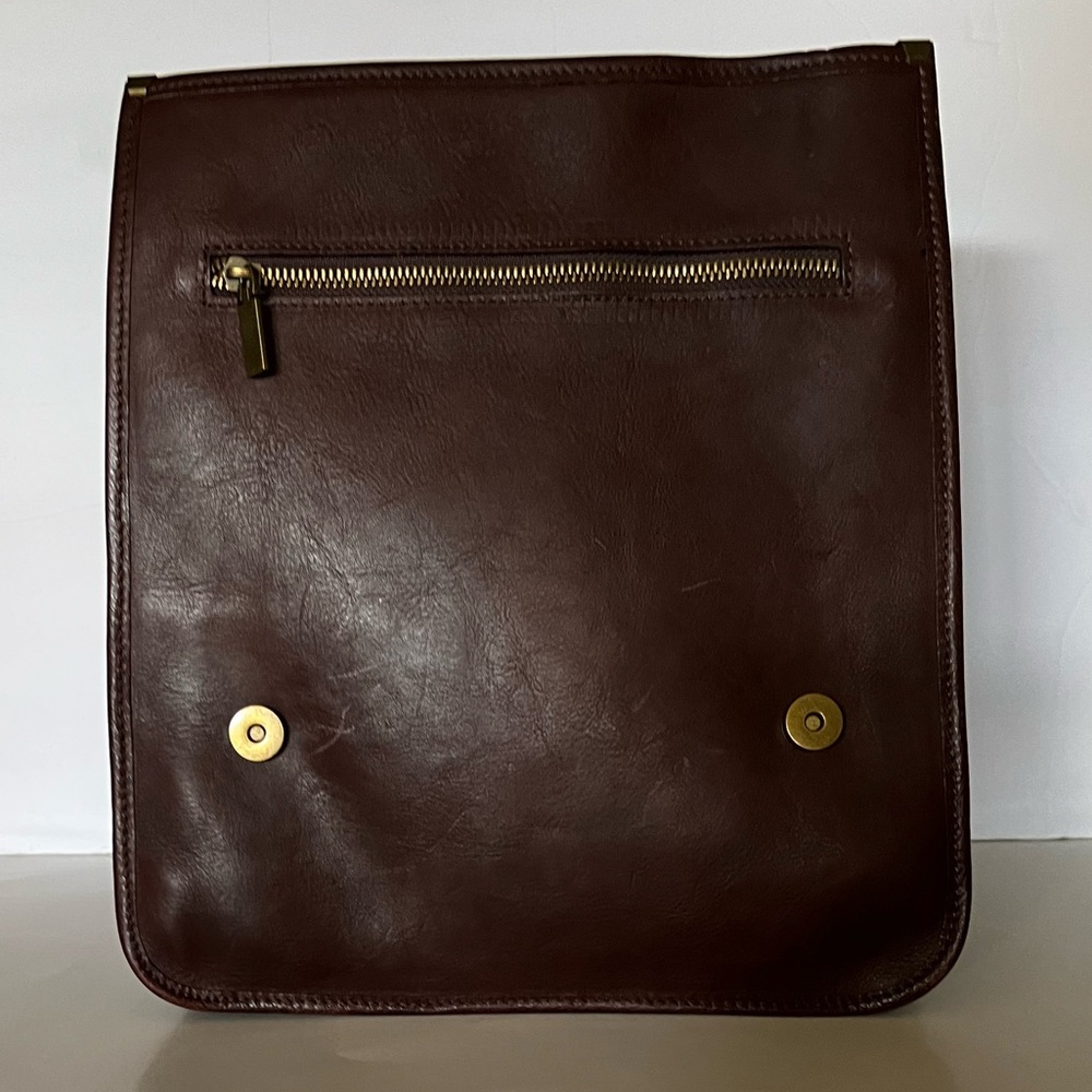 Vintage GRUPPO GIORGIO 1966 Made in Italy Brown Leather Convertible Backpack - Picture 12 of 16